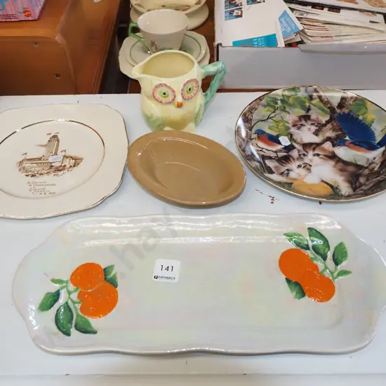 centennial exhibition plate, jug etc