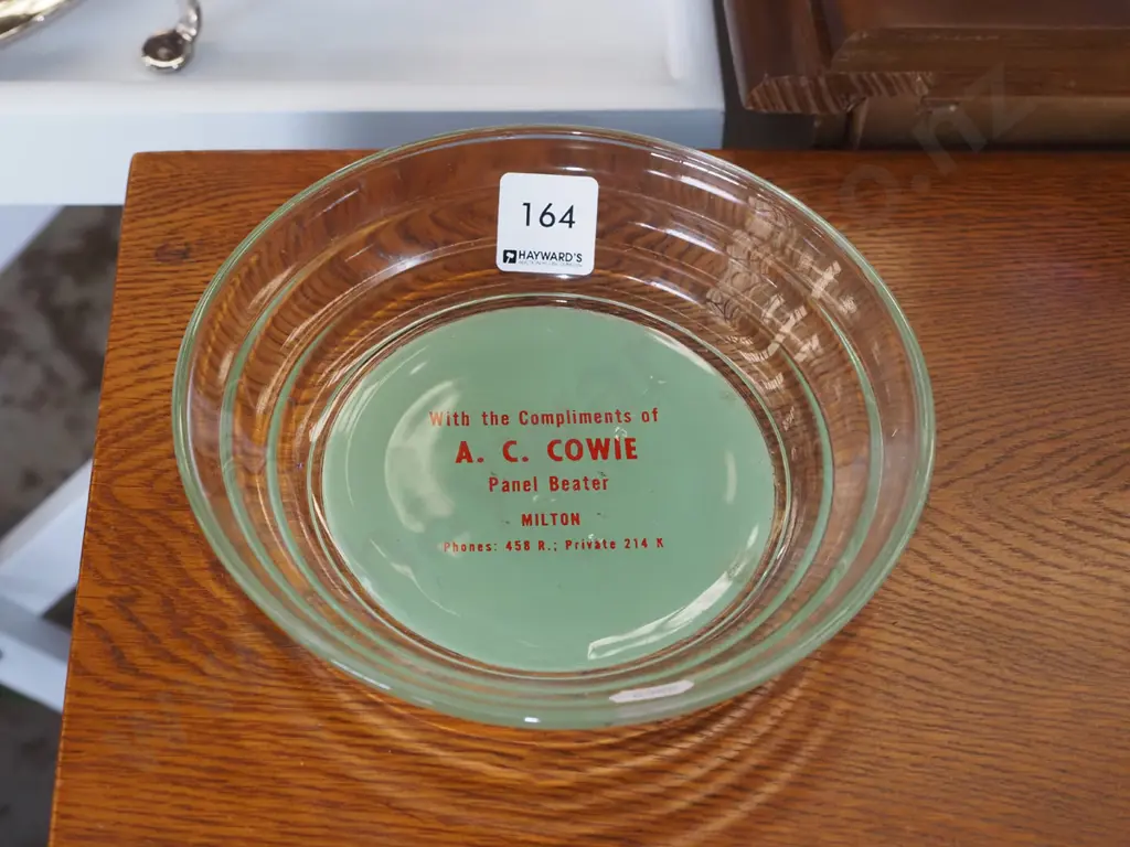 mid-century glass A.C Cowie Milton Panel Beater bowl Image 1++