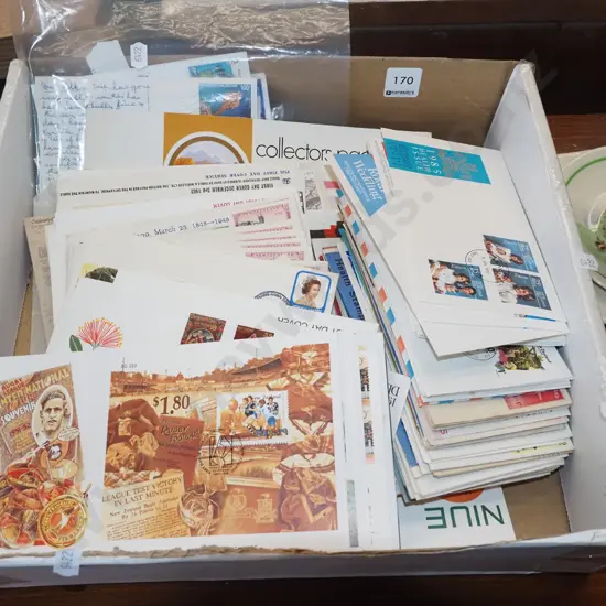 box of first day covers