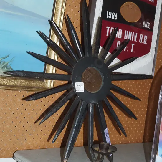 heavy metal starburst and mirror candlestick