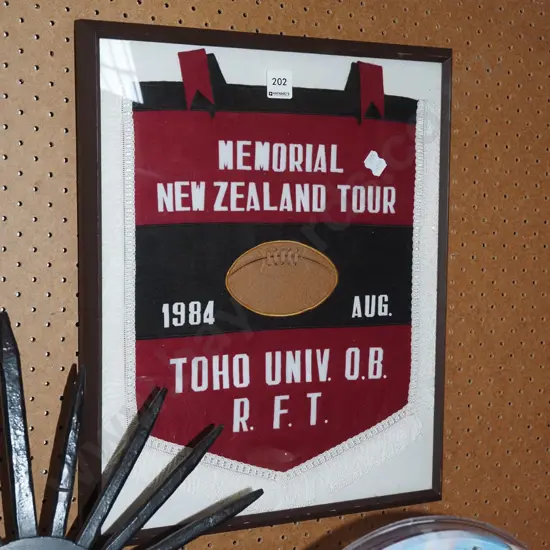 framed Rugby pennant 