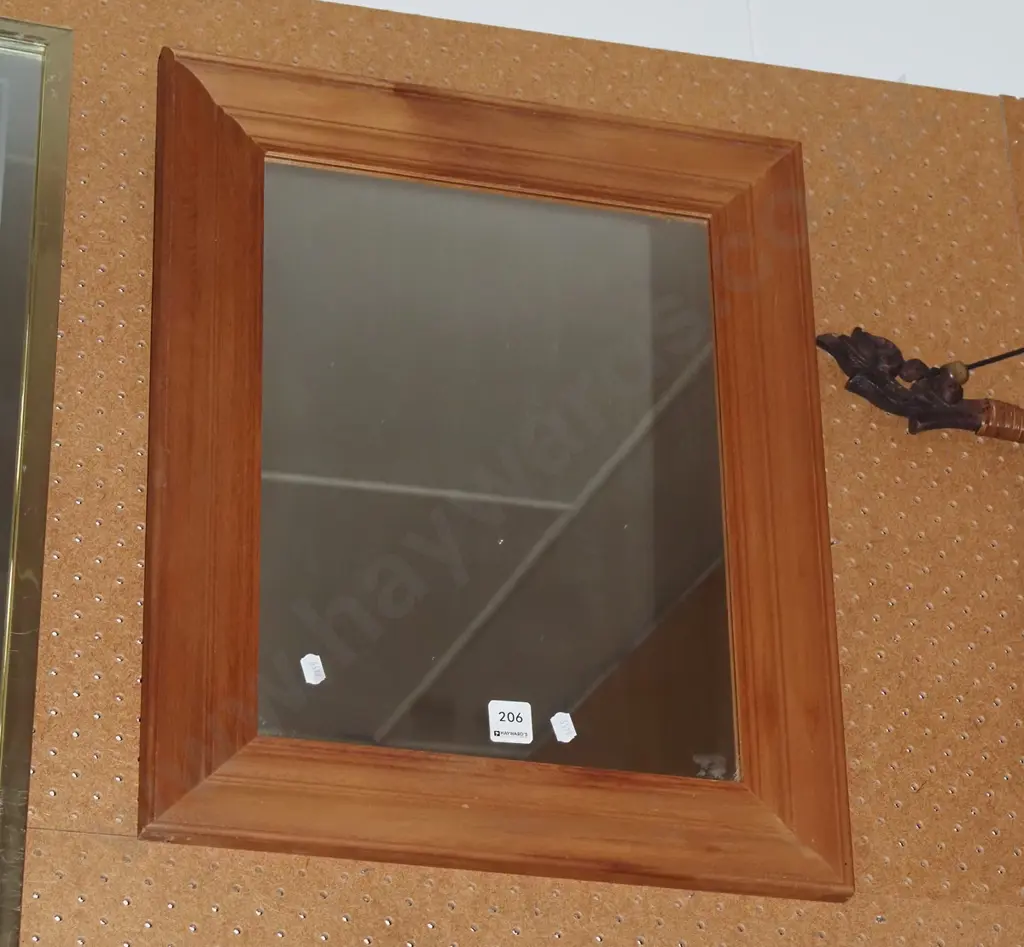 wood framed wall mirror H520 Image 1++