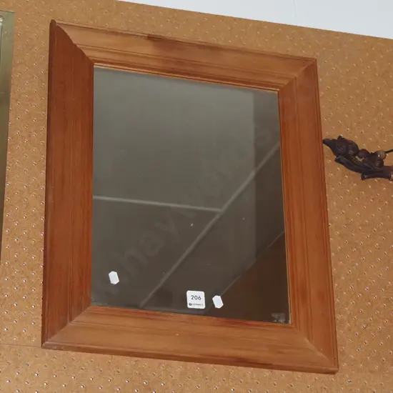 wood framed wall mirror H520