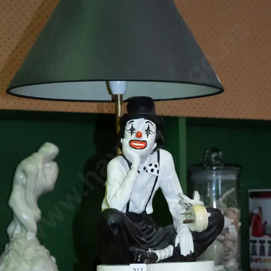 figural clown based table lamp H500