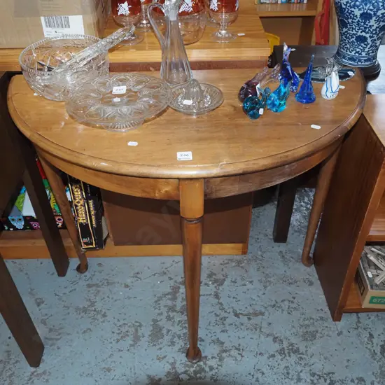 half round hall table
