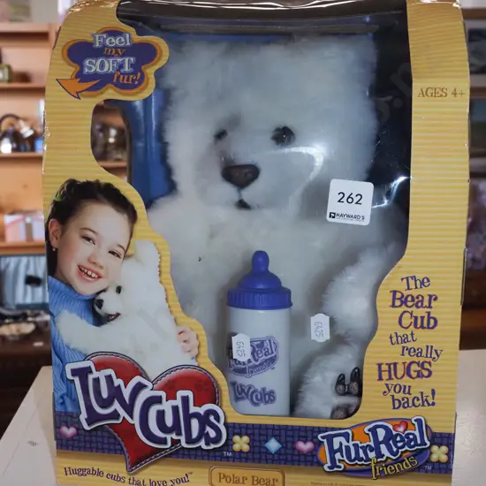 boxed FurReal Friends Luv Cubs electronic toy - damage to box