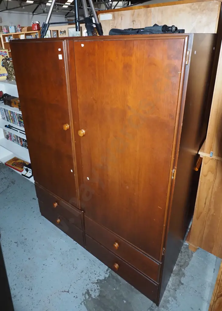 mdf fuax wood veneer 4 drawer cupboard H1640 W1190 D540 Image 1++