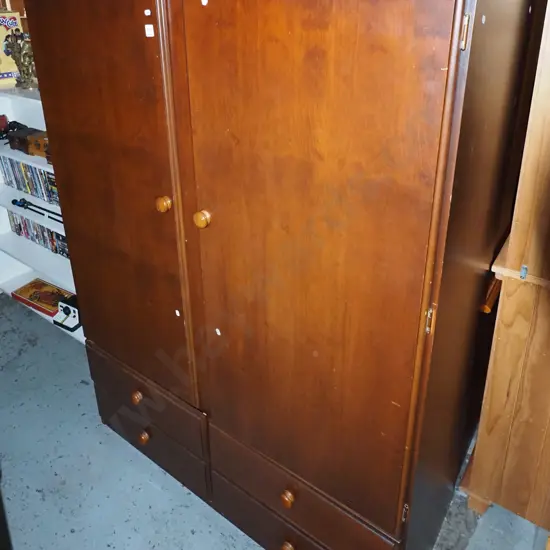 mdf faux wood veneer 4 drawer cupboard H1640 W1190 D540