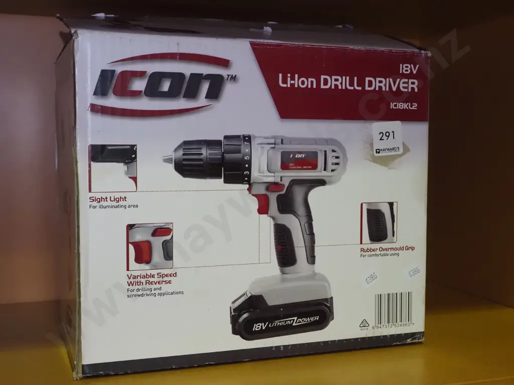 boxed Icon 18 battery drill Image 1++