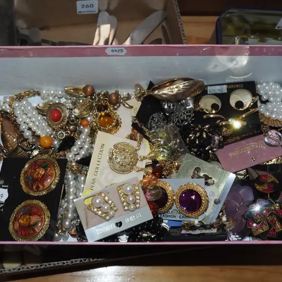 box of costume jewellery
