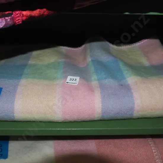 checked woollen blanket