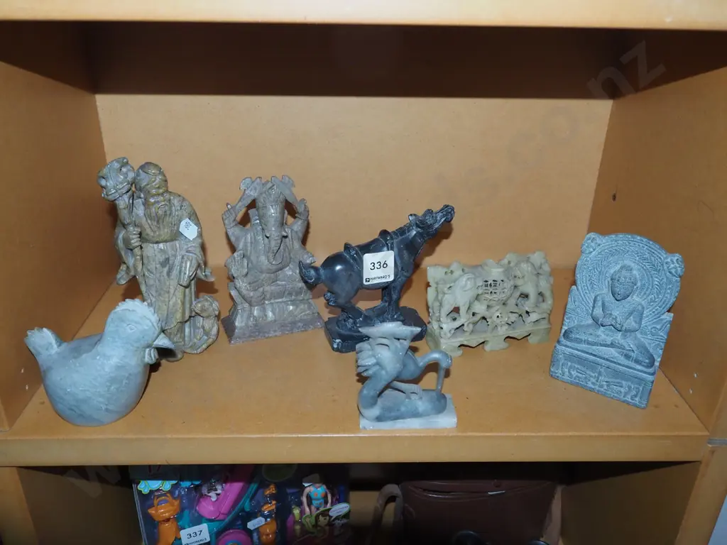 carved soapstone Asian figurines Image 1++