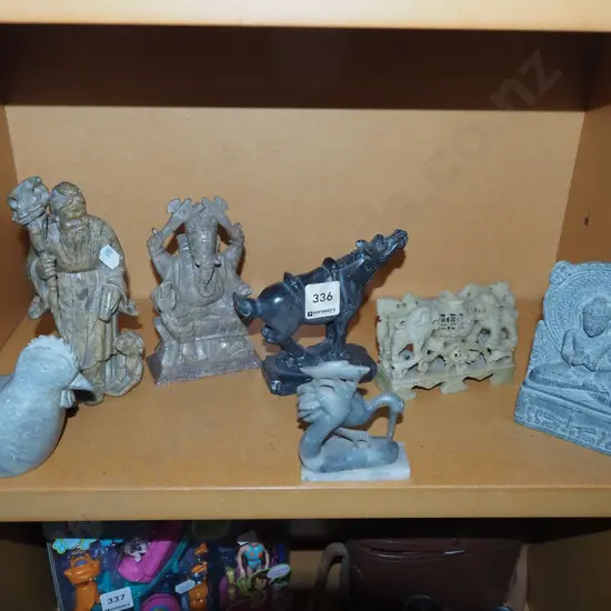 carved soapstone Asian figurines