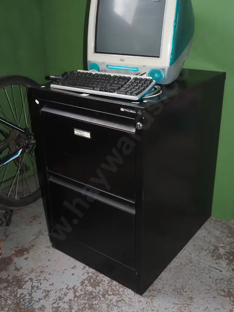 Precision black 2 door filing cabinet  Image 1++