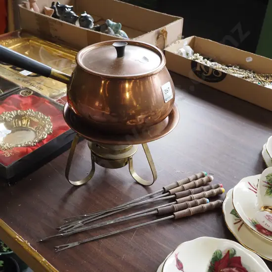 copper fondue set
