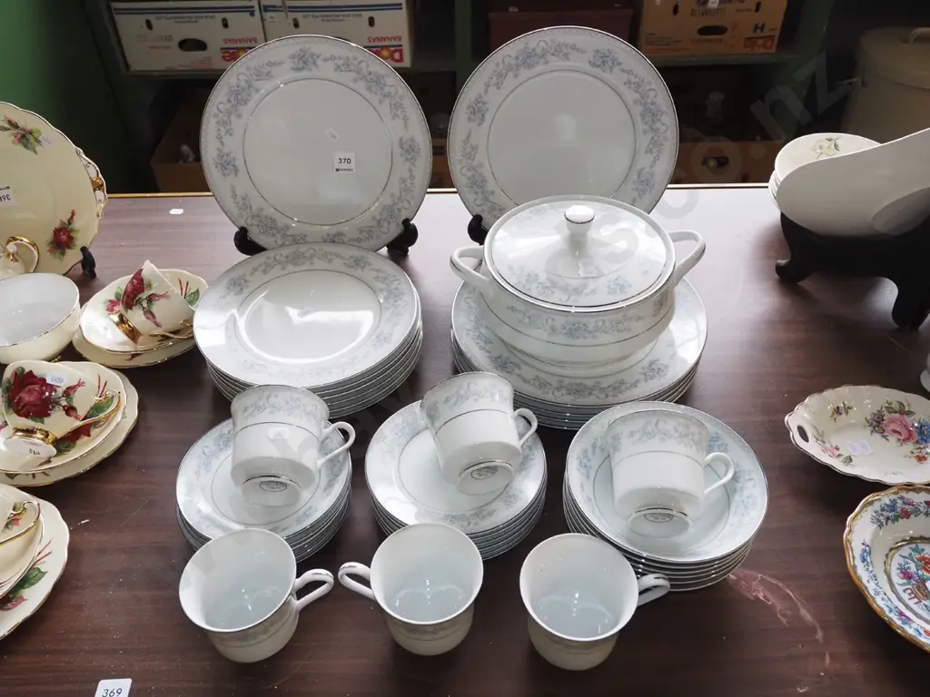 assorted Mikasa Dresden rose dinner items; plates, bowls etc Image 1++