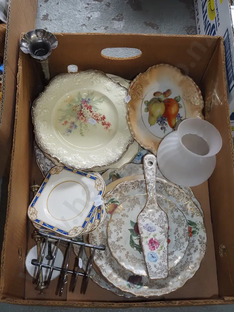 box; vases, plates, toast rack etc Image 1++