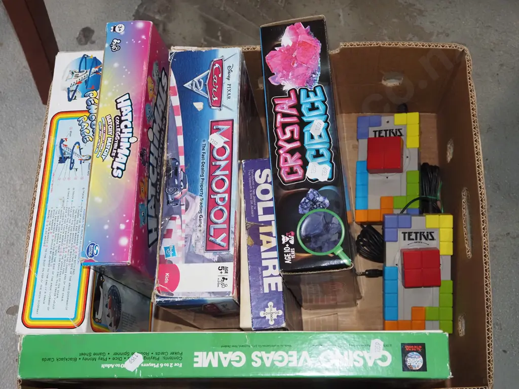 box; various board games, toys Image 1++
