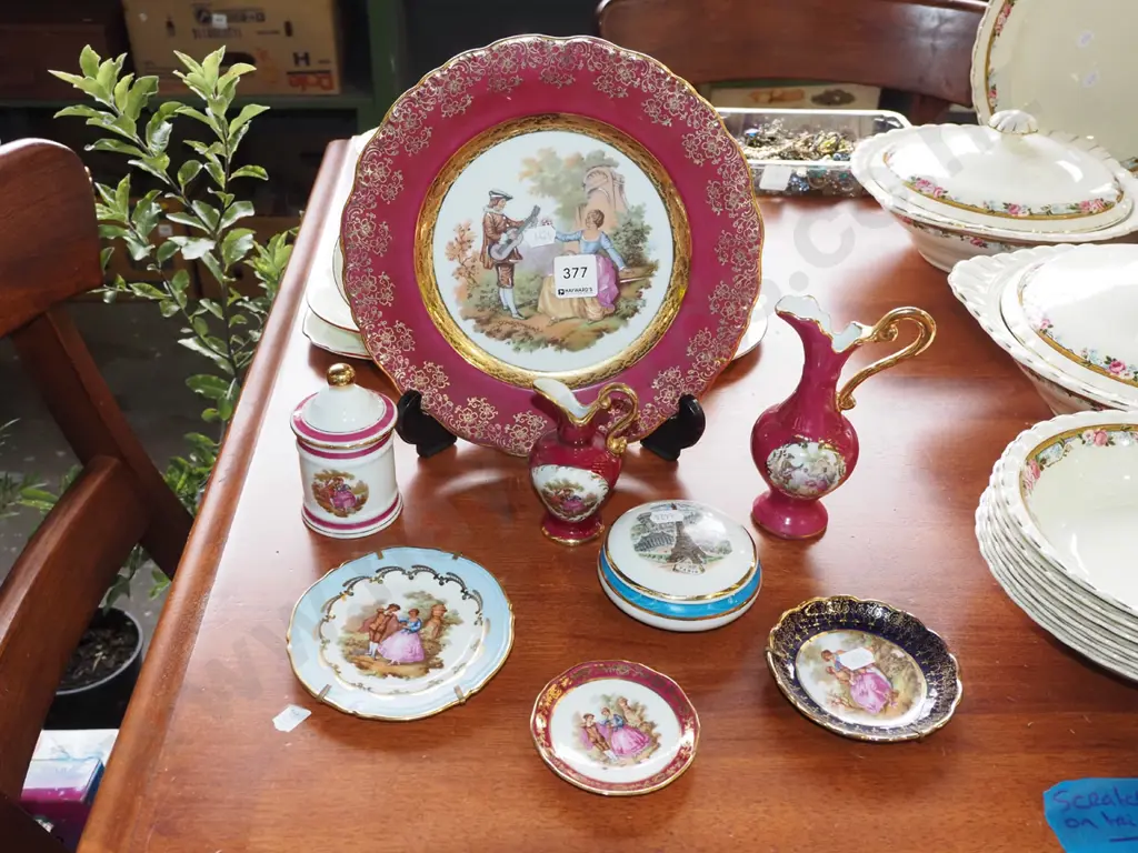 Limoges items; plate, vase etc Image 1++