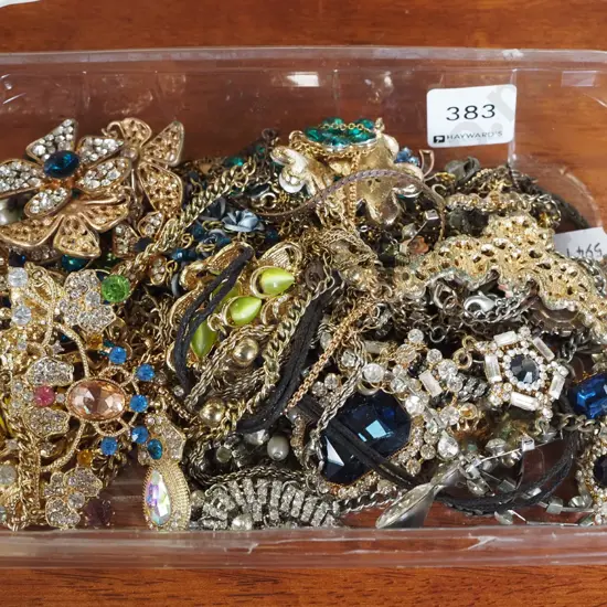 tray of costume jewellery