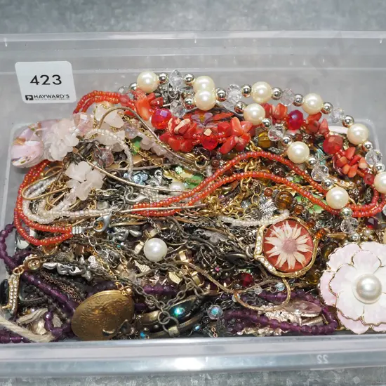 tray of costume jewellery