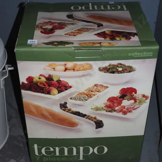 boxed as new Tempo 7 piece serving set