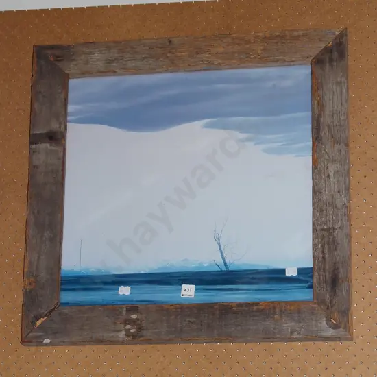 rustic faded framed print - landscape