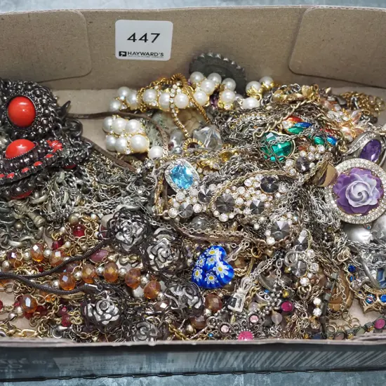 box of costume jewellery