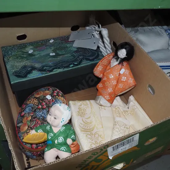 box; linen,dolls etc