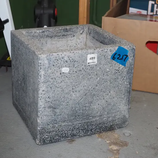 cast concrete planter H230 W250 D250