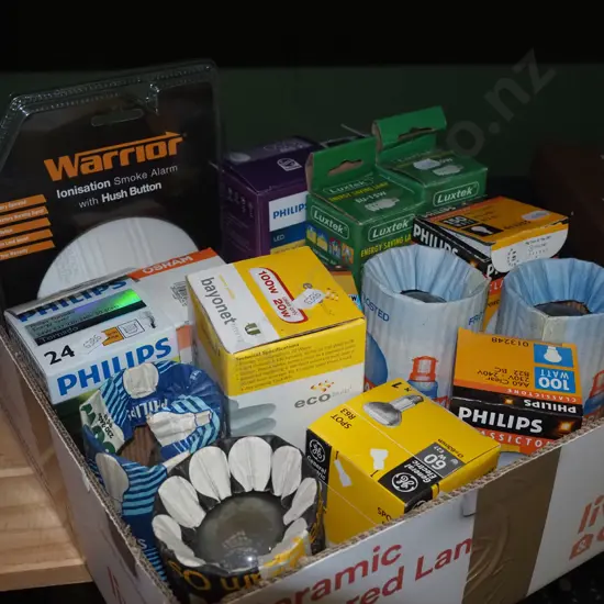 box of light bulbs