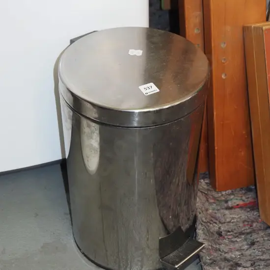 stainless steel flip top rubbish bin