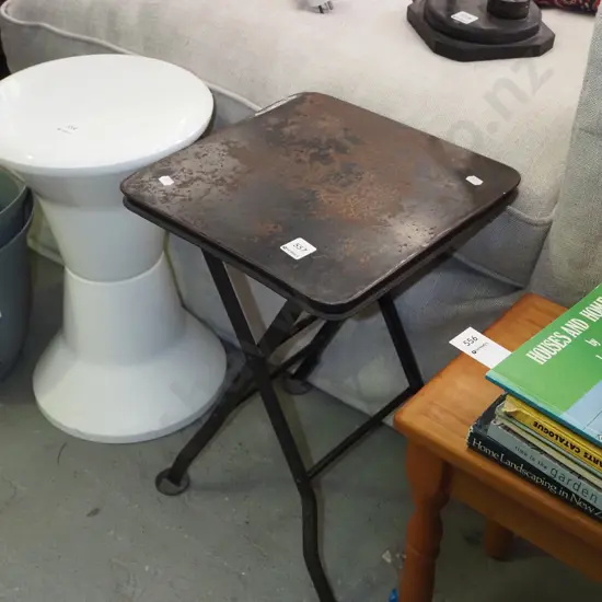 black metal end table