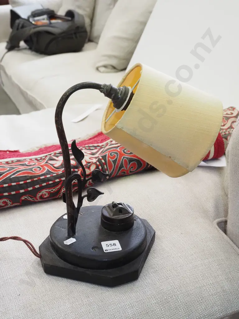 restored table lamp made from found bits - As Is No Returns Image 1++