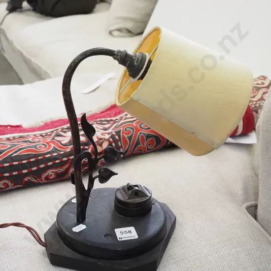 restored table lamp made from found bits - As Is No Returns