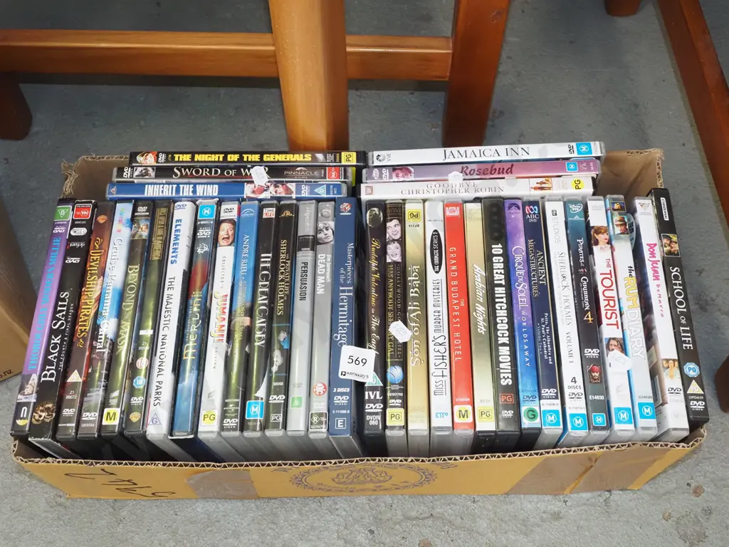 box of DVDs Image 1++