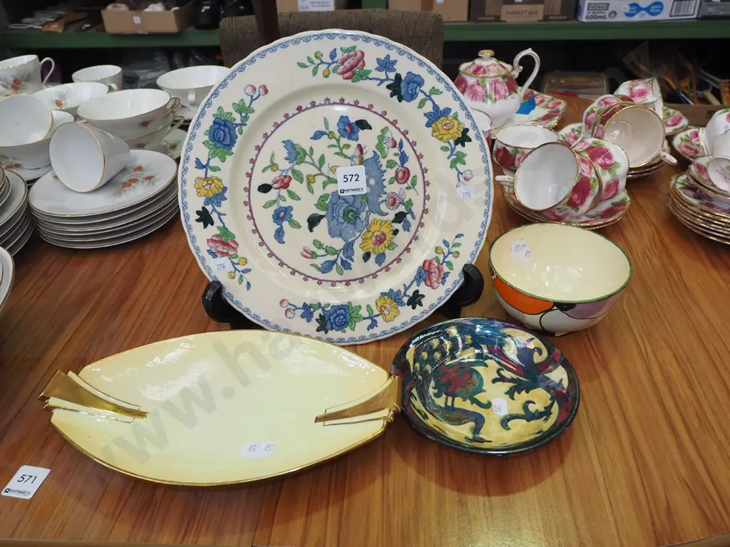 Masons floral plate, Carlton dish etc Image 1++