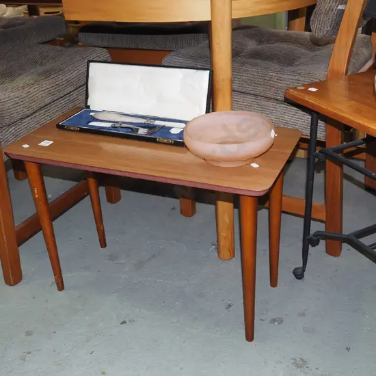 small mid century formica top coffee table