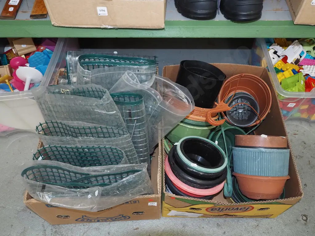 2x boxes; garden pots, frost protectors Image 1++