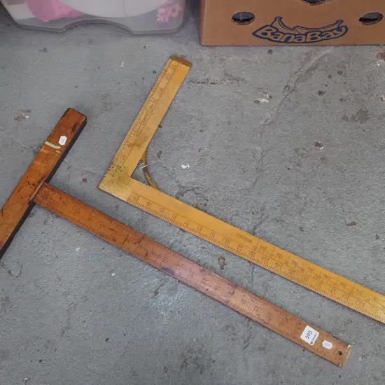 2x vintage draughting squares