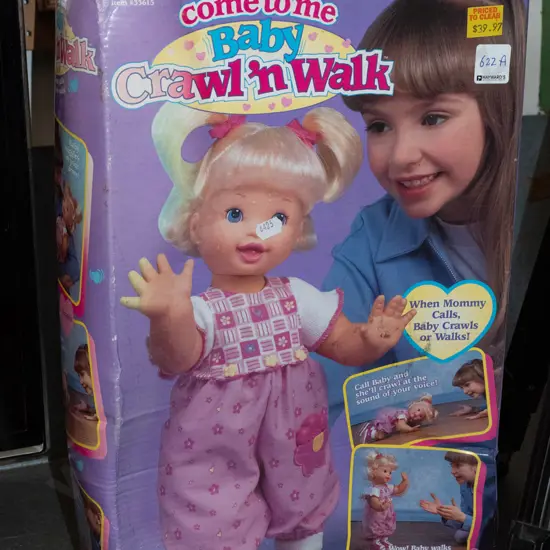 Baby Crawl 'n' Walk doll - damage to box