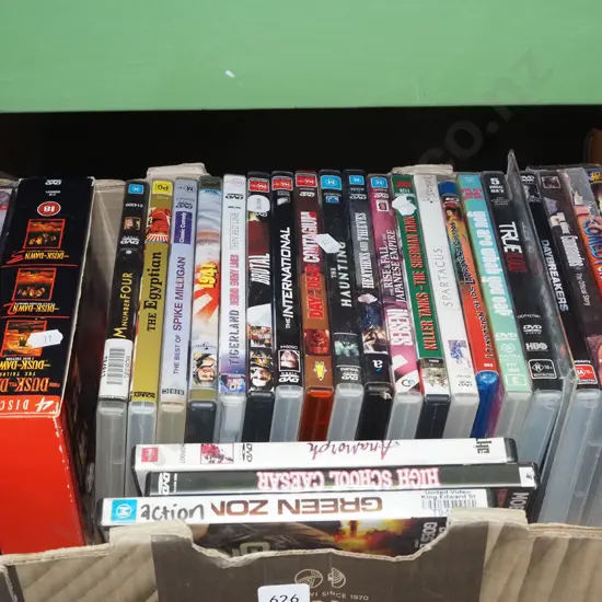 box of DVDs