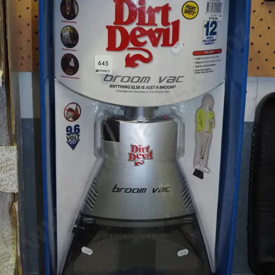 as new boxed Dirt Devil broom vacuum