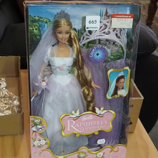 boxed as new Rapunzel Wedding Barbie