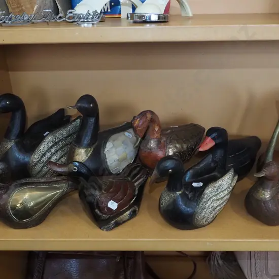 assorted duck figurines