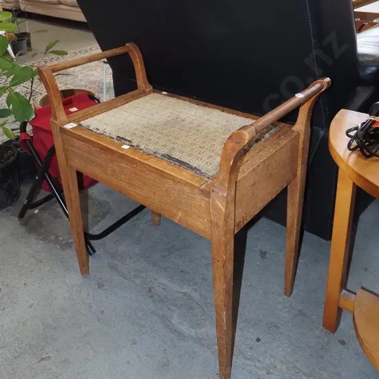  restorer's oak piano stool