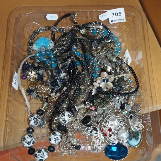 tray of costume jewellery