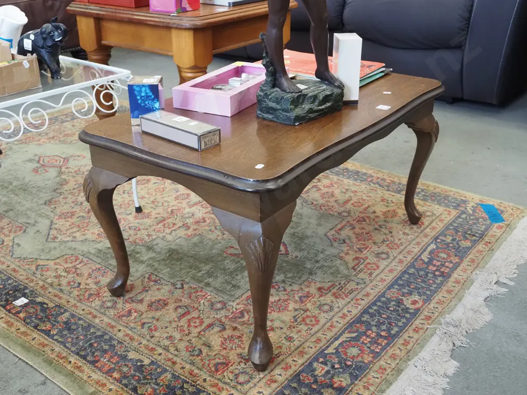 cab leg faux wood coffee table Image 1++