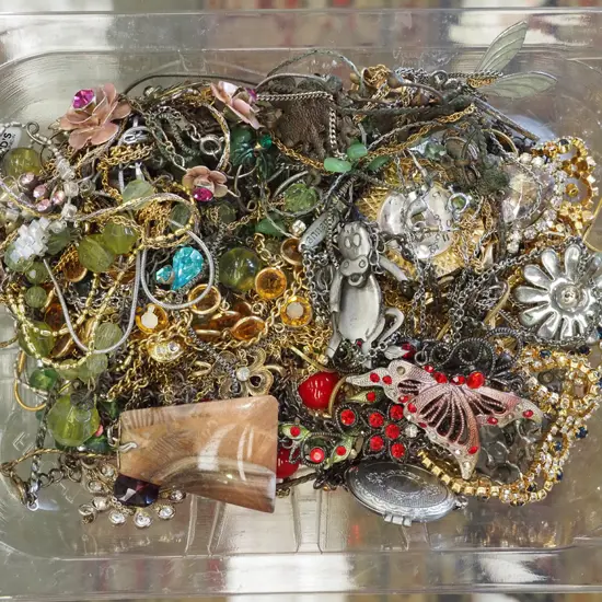 tray of costume jewellery