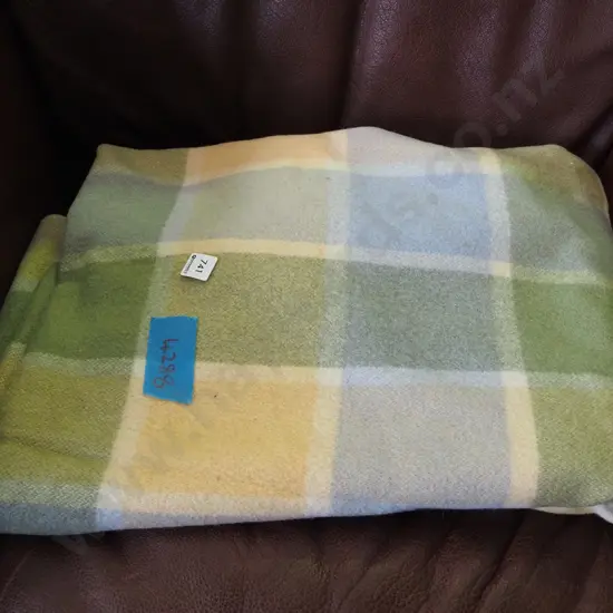 checked woollen blanket